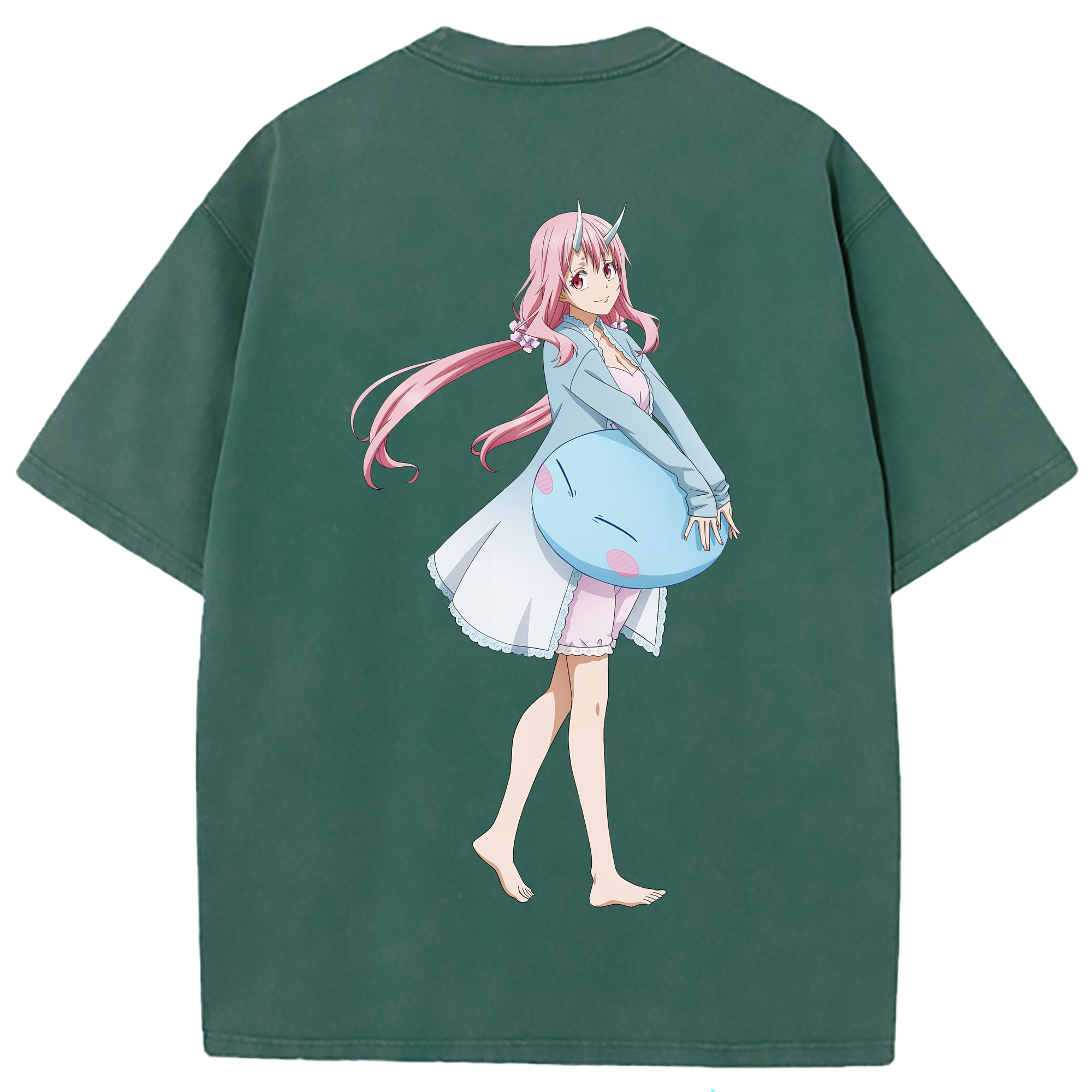 （画像用） 転スラ Regarding Reincarnated to Slime 綿100% ヴィンテージ風 半袖Tシャツ（背面プリント）